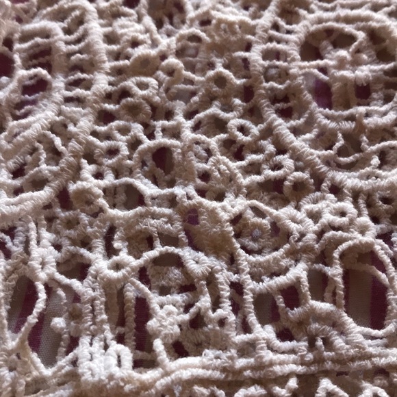 Woven lace festival boho crop tank May & July M - Picture 2 of 4